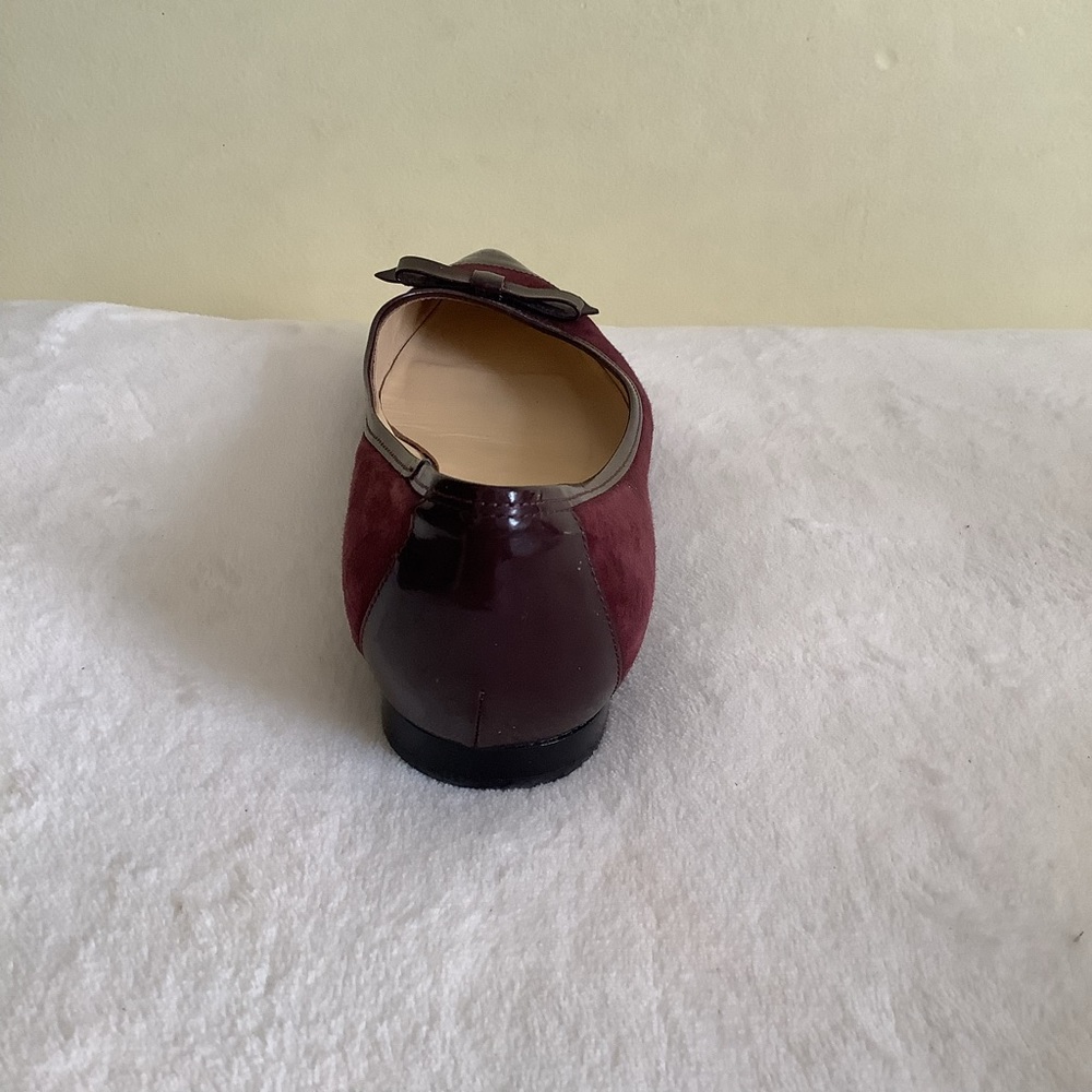 Saks Fifth Avenue ITALY Bordeaux Flats - Picture 3 of 8